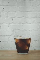 Close up of cool ice soft drink