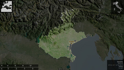 Veneto, Italy - composition. Satellite © Yarr65