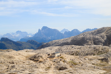 Dolomites landscape, Rosetta plateau, San Martino di Castrozza