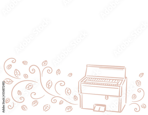 オルガンのイラストを使ったカフェ風の背景素材 Wall Mural 夏妃 吉野 オルガンのイラストを使ったカフェ風の背景素材 Wall Mural 夏妃 吉野