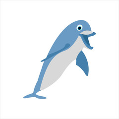 Obraz premium Beautiful dolphin clip art character artwork cartoon