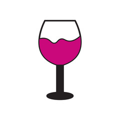 Wine glass icon or symbol vector illustration