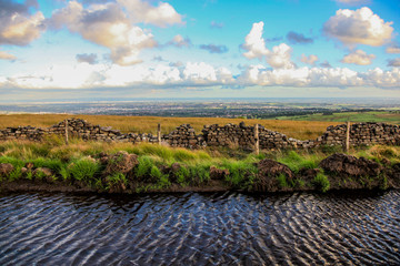 Fires on the Moors, Bolton, England, United Kingdom,  Fire Dams, Moorland