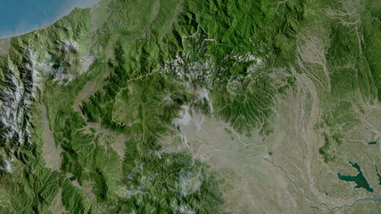 Gunma, Japan - outlined. Satellite © Yarr65