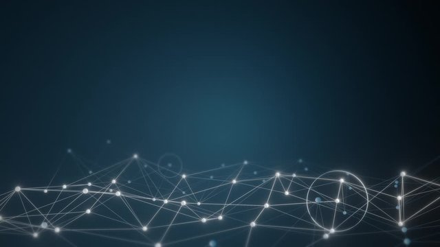 Futuristic technology: looping animated data points.