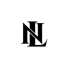 nl letter original monogram logo design