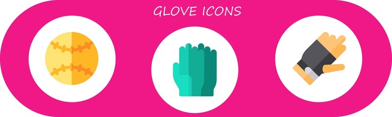 glove icon set