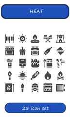 heat icon set