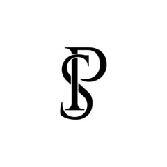 ps letter original monogram logo design