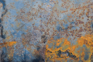 Scratched and rusted steel sheet