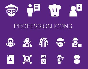 profession icon set
