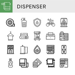 Set of dispenser icons
