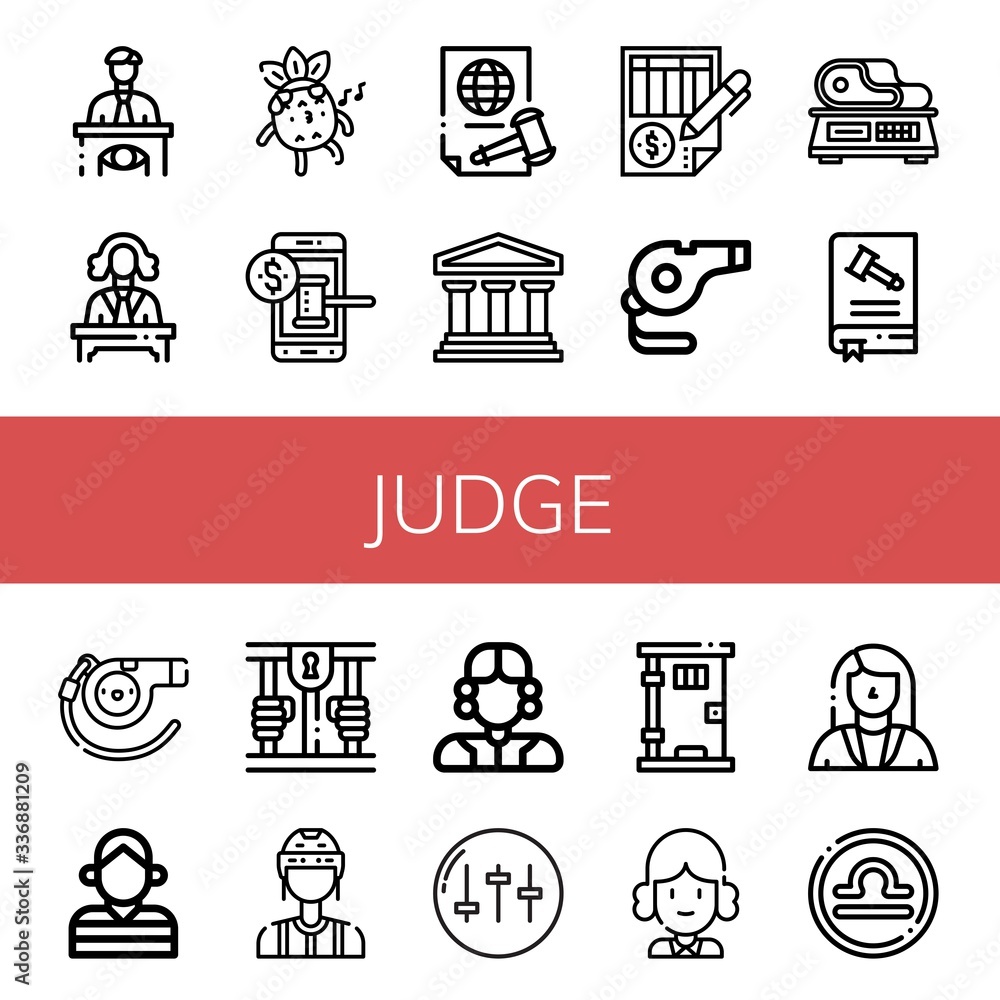 Poster set of judge icons