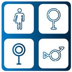 Set of transsexual icons