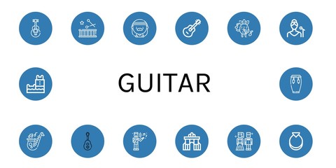 guitar icon set