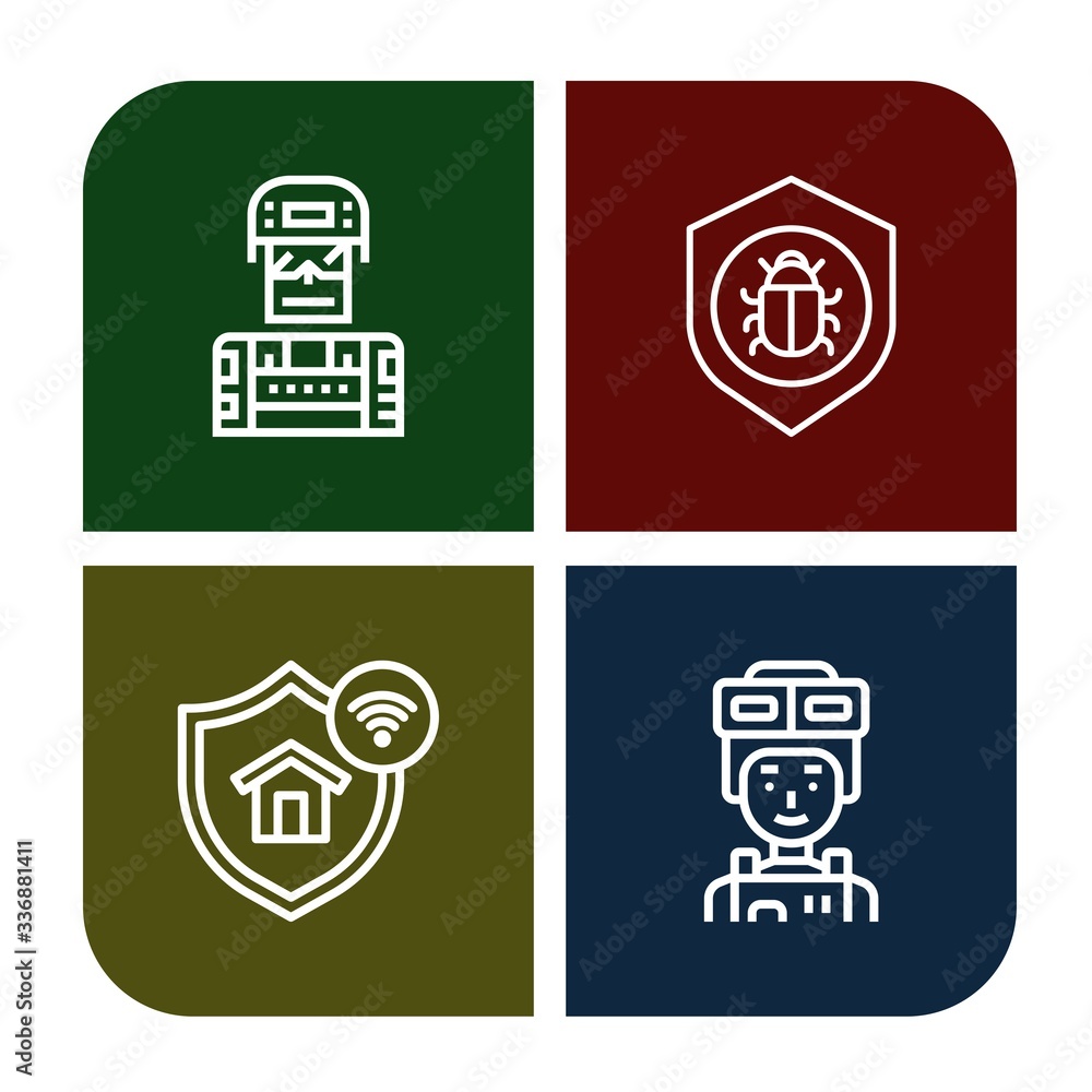 Canvas Prints guard icon set