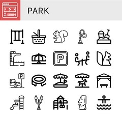 Set of park icons