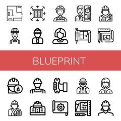 blueprint icon set