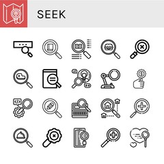 Set of seek icons