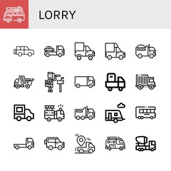 Set of lorry icons