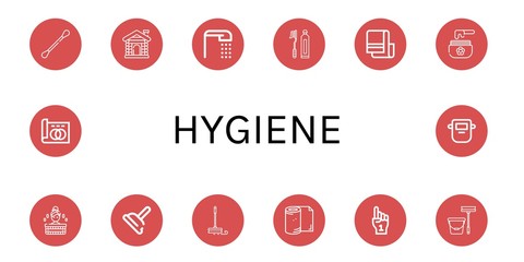 hygiene icon set