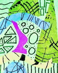 Abstract watercolor composition drawing painting line texture art design background