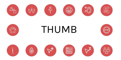 Set of thumb icons