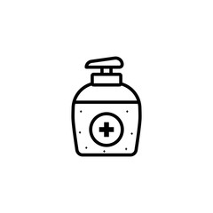 alcohol gel  hand sanitizer line icon  vector illustration