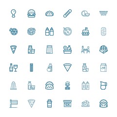 Editable 36 cheese icons for web and mobile