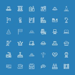 Editable 36 manufacture icons for web and mobile