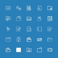 Editable 25 organizing icons for web and mobile