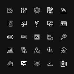 Editable 25 chart icons for web and mobile