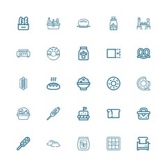 Editable 25 bread icons for web and mobile