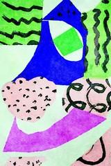 Abstract watercolor composition drawing painting line texture art design background