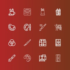 Editable 16 draw icons for web and mobile