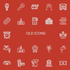 Editable 22 old icons for web and mobile