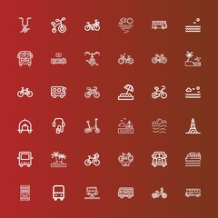 Editable 36 tour icons for web and mobile