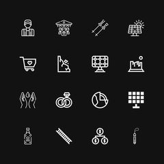 Editable 16 resource icons for web and mobile