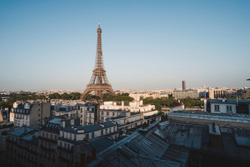 Naklejka premium The Eiffel Tower at Champ de Mars in Paris, France