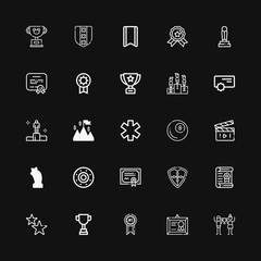 Editable 25 award icons for web and mobile