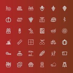 Editable 36 eating icons for web and mobile