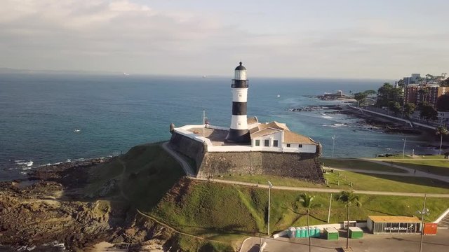 Vista A&eacute;rea do Farol da Barra em Salvador, Bahia, Brasil