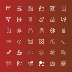 Editable 36 shop icons for web and mobile