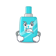 Mascot design concept of ointment cream with angry face