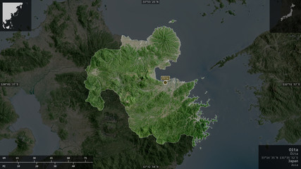 Oita, Japan - composition. Satellite © Yarr65