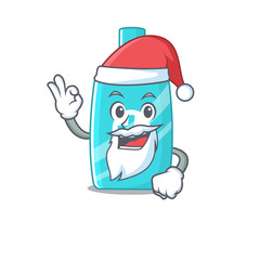 Ointment cream Santa cartoon character with cute ok finger