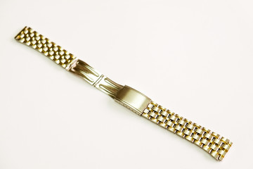 metal watch strap object isolate on the white background