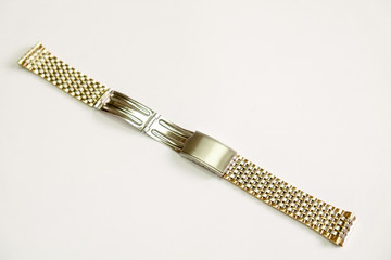 metal watch strap object isolate on the white background