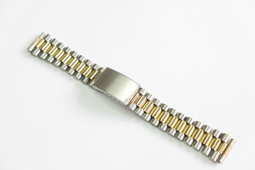metal watch strap object isolate on the white background