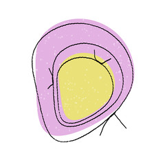 Set of abstract handmade stitched frames. Liquid oval shapes, blobs in wavy design for Easter. Egg for Pascha holiday. Thread seams. Isolated on white. Vector stock illustration EPS 10